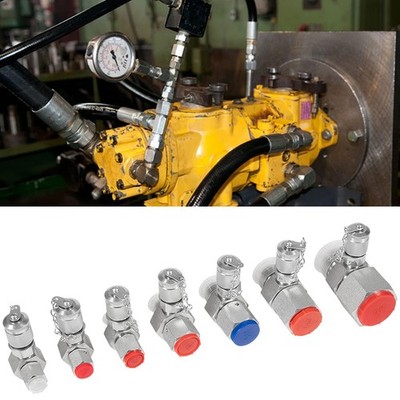7 Pack Hydraulic Swivel Run Tees Kit (SAE JIC-37°) 37° ,Test Coupling Point Set