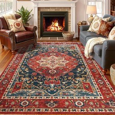 Area Rugs for Living Room 4x6 Machine Washable Rugs for Bedroom, Non Slip Flo...