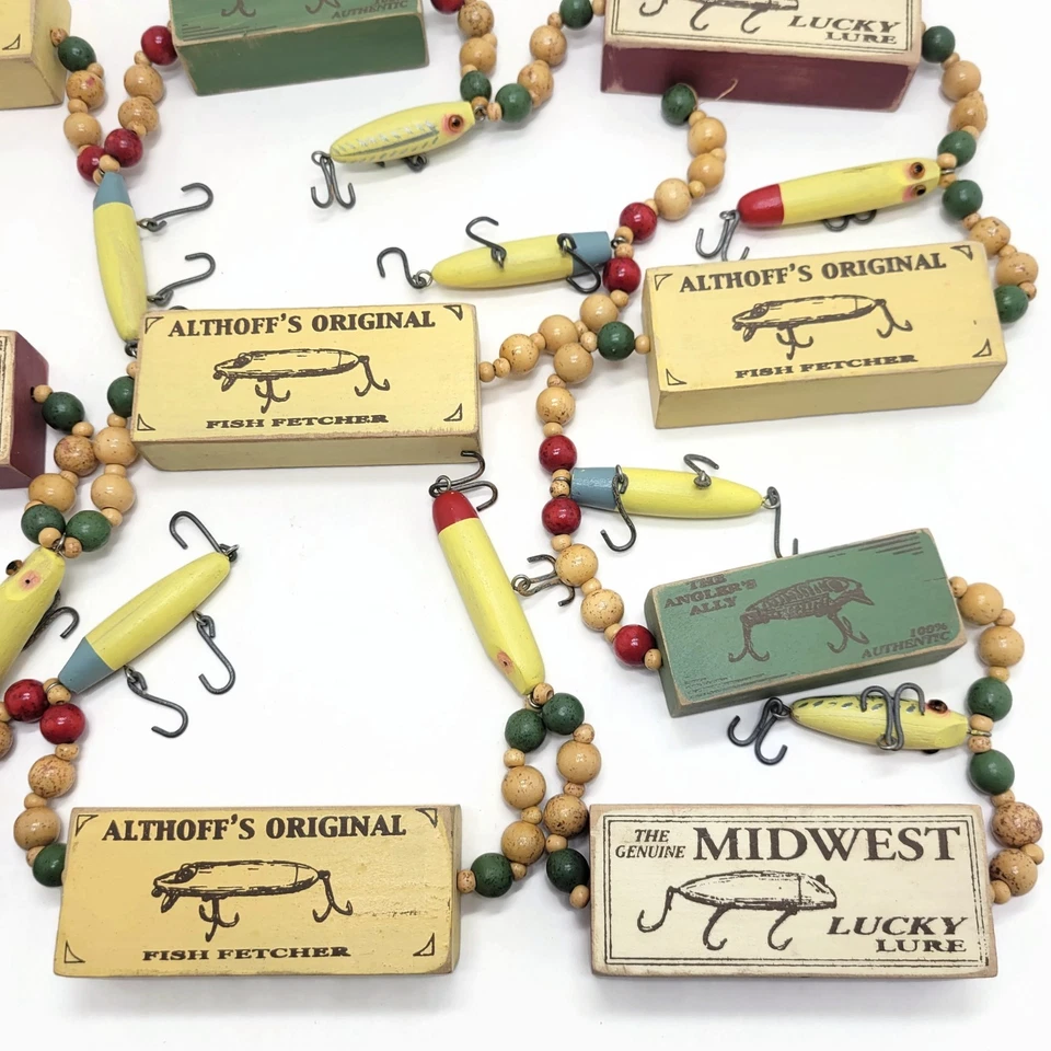 Vintage Wood Bass Fishing Lure Theme Decoration • Man Cave • Cabin • Home • 5 Ft - Image 3 of 4