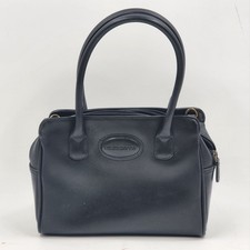 Borsa a mano Liz Claiborne nera ecopelle borsa classica manico superiore vintage