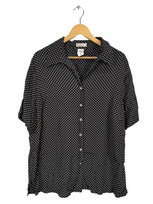 MONA Kurzarmhemd Damen Hemd Gr. DE 50 hellgrau Casual-Look
