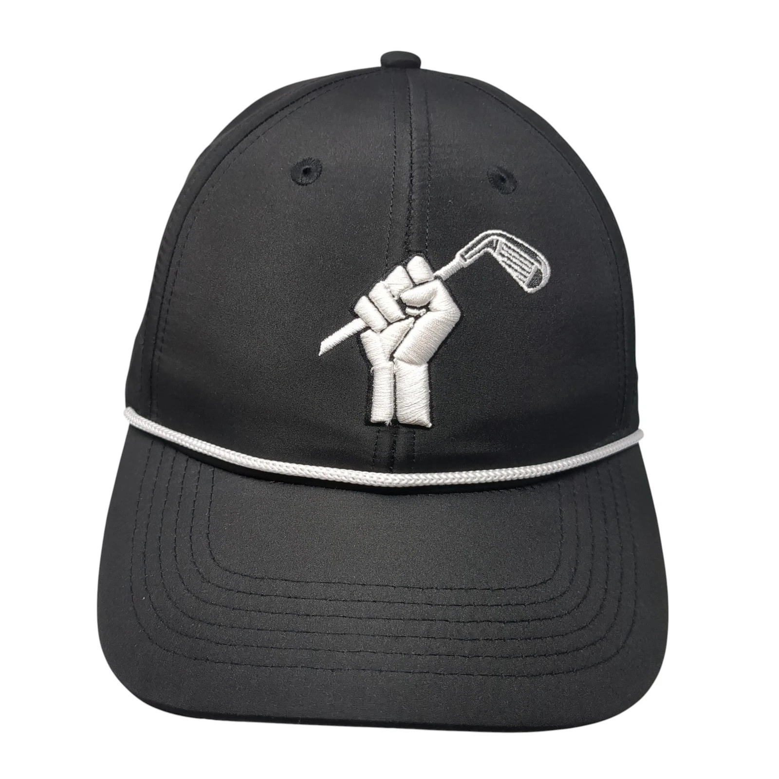 B.A.G Snapback Cap Black One Size Adjustable Embroidered Lightweight 6 Panel