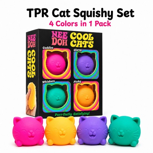 NeeDoh Teenie Cool Cats 4-Pack