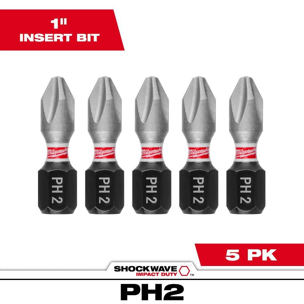 Насадки Milwaukee Shockwave Impact Phillips 2 5Pk 2490₽