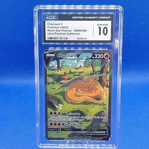 Pokémon Charizard V CGC 10 Holo Promo SWSH260 Sword & Shield English 2022