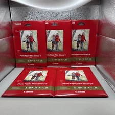 Canon Photo Paper Plus Glossy II PP-301 Photo Paper - 5x7" Lot of (5)