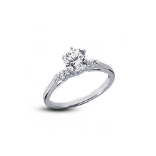 1.02 CT I SI1 Round Natural Certified Diamonds 18K Gold Classic Engagement Ring