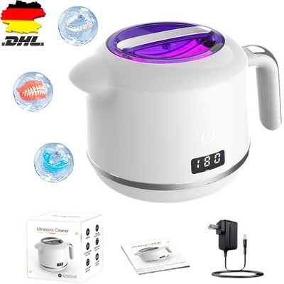 Ultrasonic Cleaner 42 kHz 180 ml mit UV-Licht für Brille Schmuck Retainer