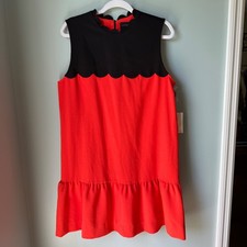 NEW Victoria Beckham for Target Drop Waist Dress Red Black Size Large NWT
