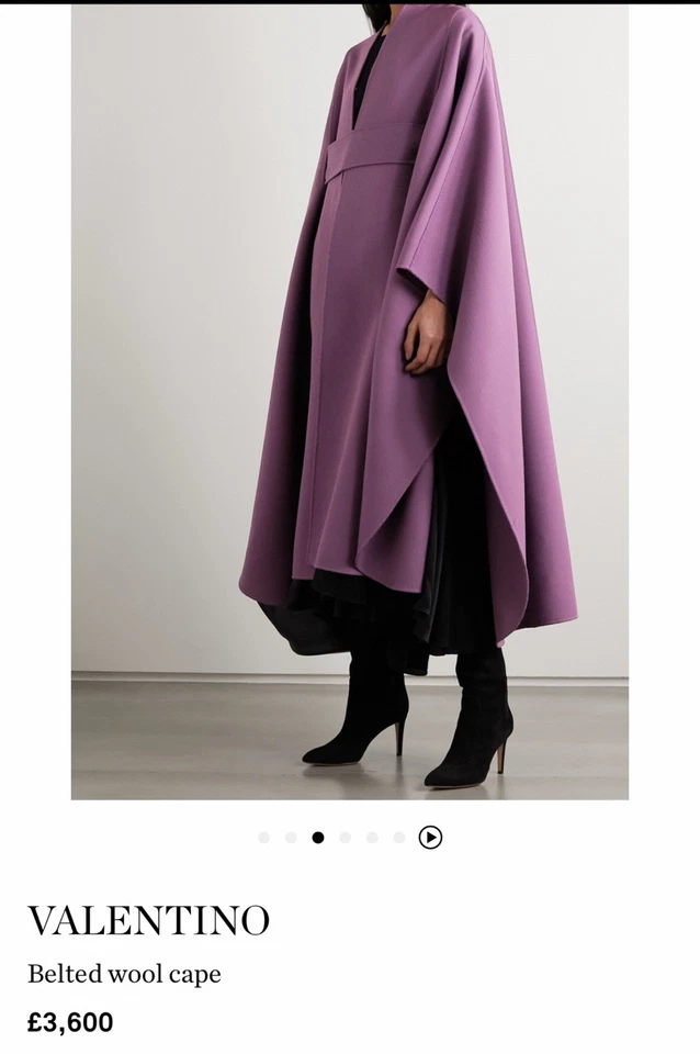 VALENTINO Belted wool Purple Cape  (BRAND NEW WITH TAGS) - Image 3 of 4