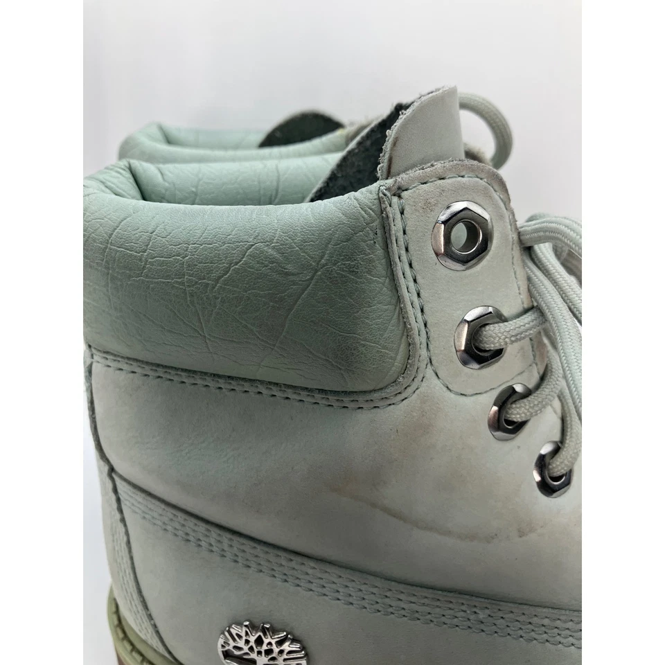 Timberland 4.5 Niños Botines Impermeable Cuero Con Cordones Azul Claro Impermeable Foto 3 de 4