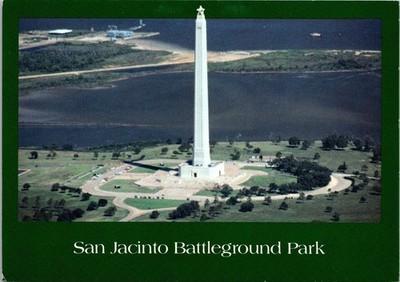 San Jacinto Monument Battleground Park  Aerial View Houston Texas Postcard c1980