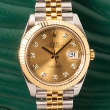 Rolex Datejust 41 ref. 126333 Champagne Diamond Dial May 2019