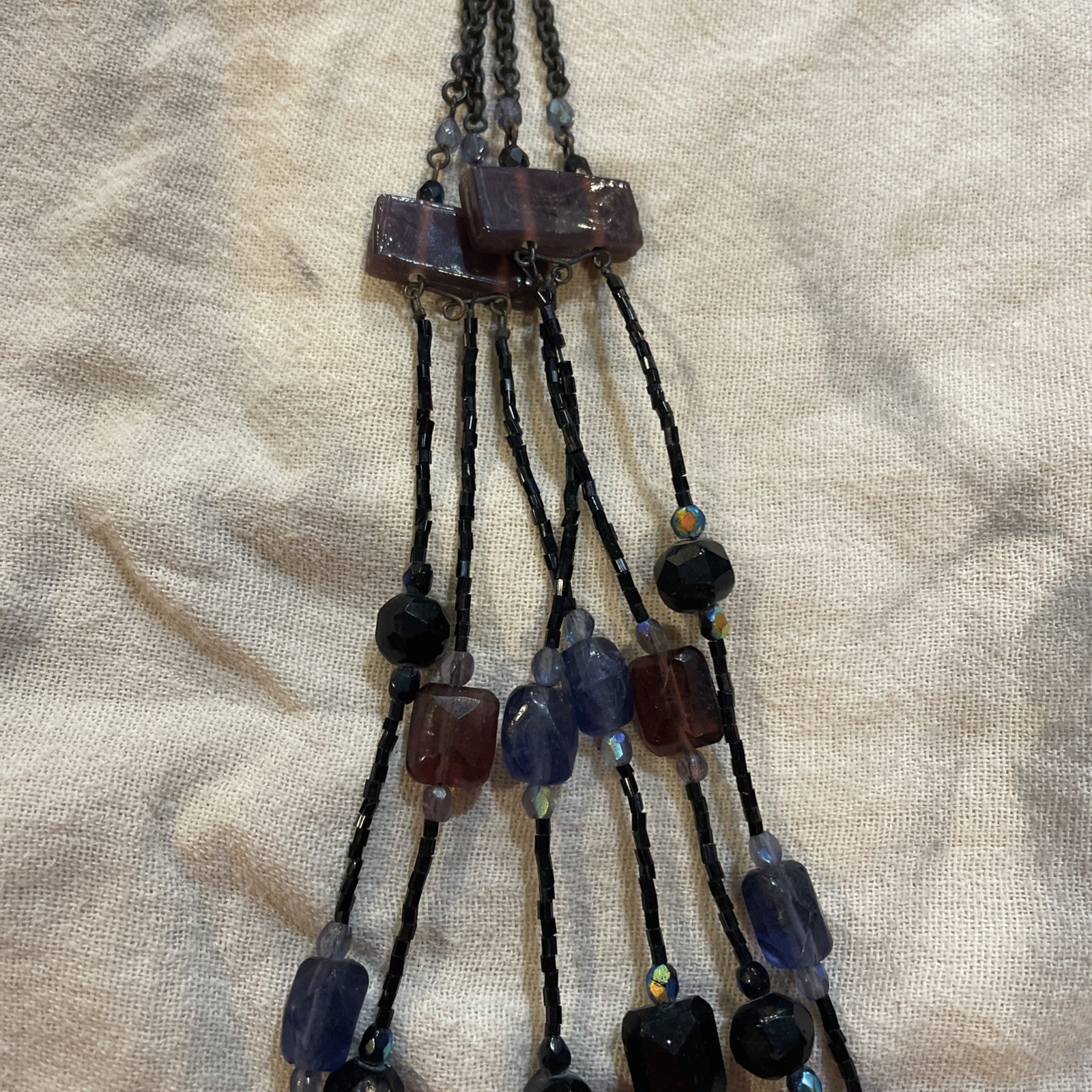 Dramatic Whimsigoth Statement Necklace Layered Be… - image 2