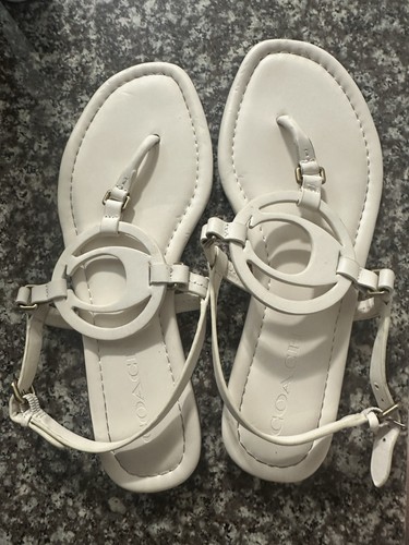 Coach Jeri Sand Leather Sandals Women's 7.5