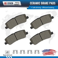 Rear Ceramic Brake Pads w/ Hardware for 2015 2016 2017 - 2023 Ford Mustang 2.3L