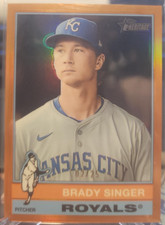 2025 Topps Heritage - Brady Singer /25 Orange - Kansas City Royals