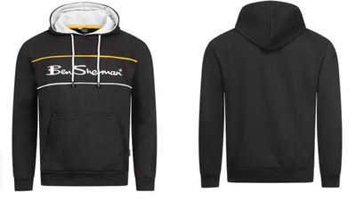 BEN SHERMAN Two Colour Panel Herren Hoodie Black Kaputzenpulli Größe S und M Neu