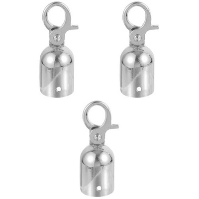  Set of 3 End Tip Caps Seilendanschlag Seilendkappe Mit Haken Schnur-Endstopper
