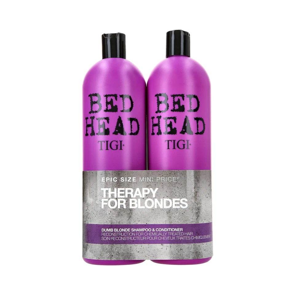 TIGI BED HEAD DUMB BLONDE Set für blondes Haar Shampoo + Spülung 2 x 750ml