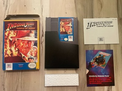 Indiana Jones and the Temple of Doom Nes - cart, manual, box + insert CIB!