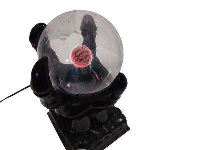 Gothic Black Claw Electro Storm Plasma Ball Lights Up Halloween Decor Tested