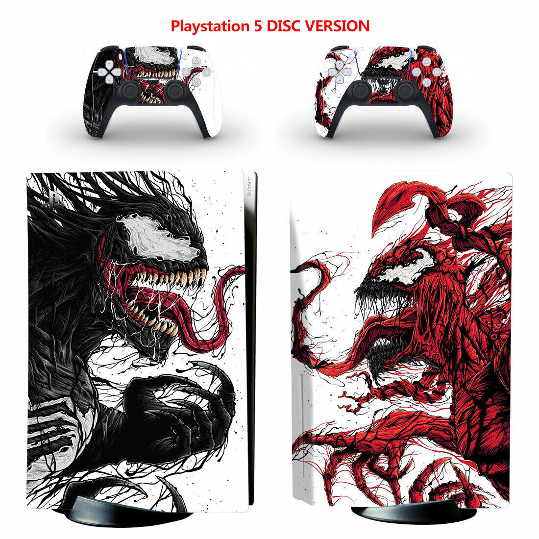 PS5 Disc Skin Sticker for PlayStation 5 Vinyl Wrap Decal Faceplate Cover  Carnage