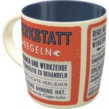 Werkstattregeln Coffee Kaffeetasse Becher Souvenir Tasse 330 ml.