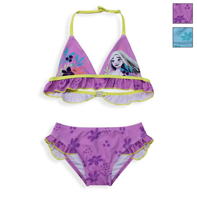 Badeanzug Meer Bikini Mädchen Disney Frozen Elsa 2 teilig mit Rüschen 6665