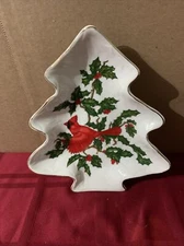 Cardinal by Lefton, Christmas Tree Shaped Relish