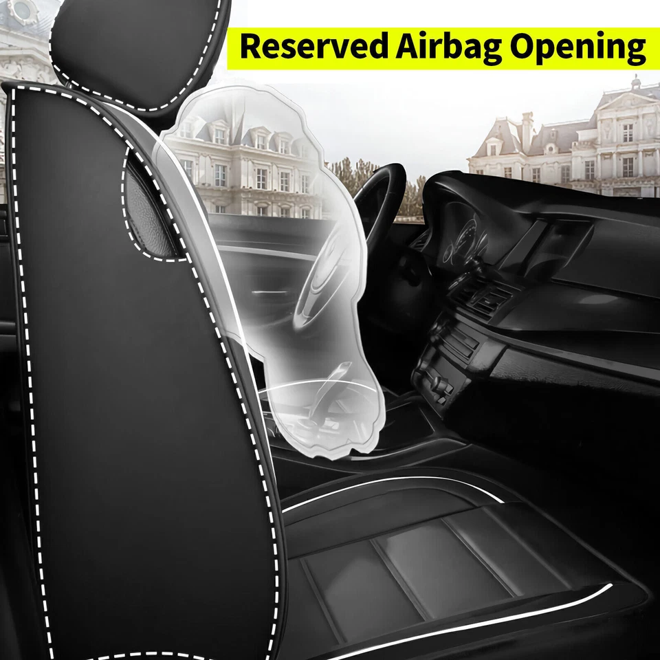 For Mitsubishi Outlander Sport 2011-2024 Car 5-Seat Covers Accessories PU Gray - Imagem 3 de 4