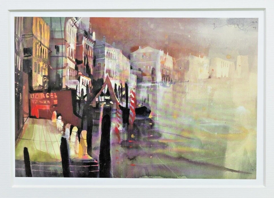 BERNHARD VOGEL Venedig Canale Grande Kunstdruck mit Passepartout