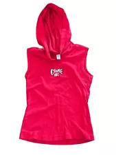 Vintage Crime Inc Red Sleeveless Hoodie Top M/OS Classic Girl American Apparel