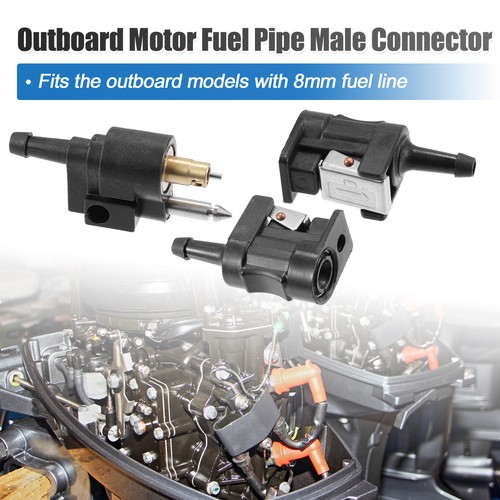 Pack of 3 Boat Engine Fuel Line Connector Fittings Joint for Yamaha Outboard - Foto 3 di 7