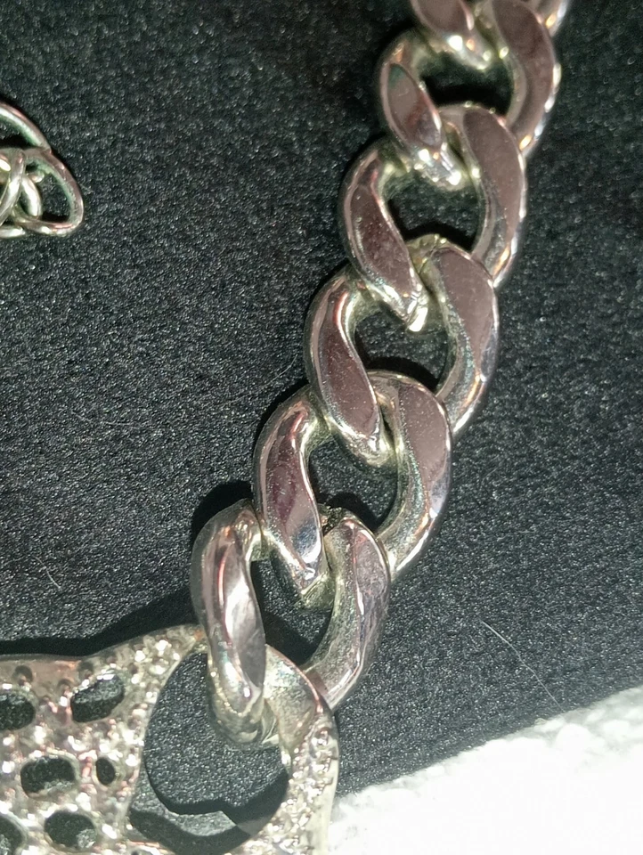 Edelstahl Halskette mit Tigerkopfanhänger - Bild 3 von 4