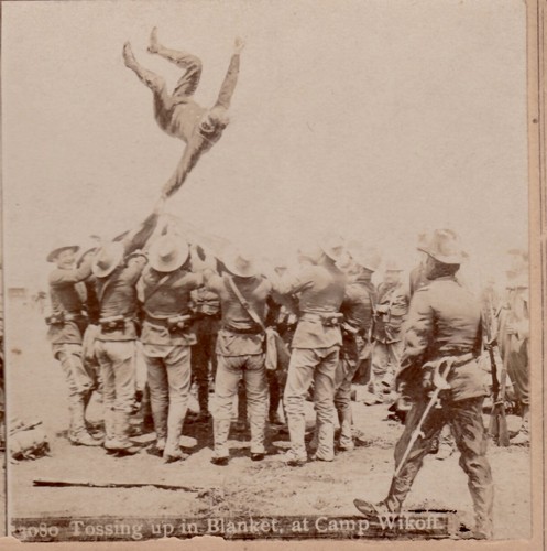 1890s 2 STEREOVIEW FOTO CARTOLINA GUERRA ISPANOAMERICANA SV New York Guardia Nazionale NY - Foto 7 di 11