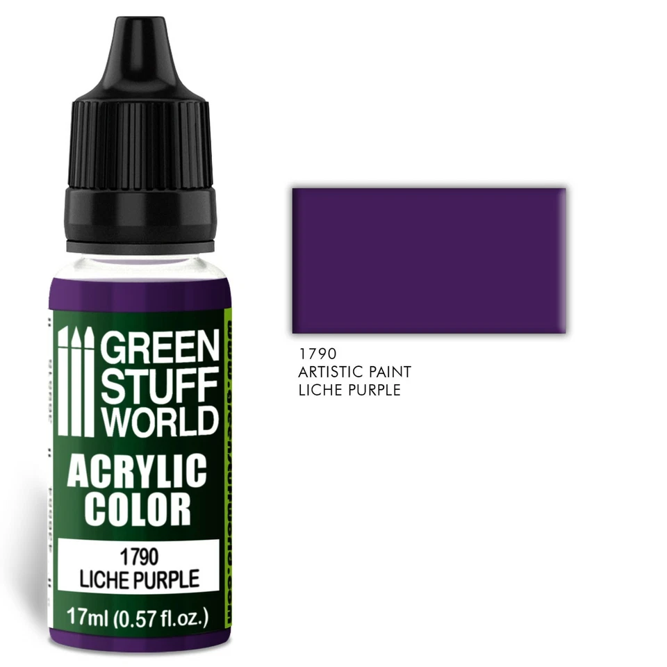 GREEN STUFF WORLD Acrylic Color LICHE PURPLE - Pintura Acrílica Morado Liche Modelismo GSW