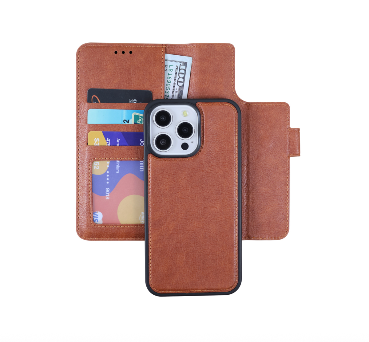 2-in-1 Magnetische Flip-Ler-Brieftaschenhülle Für IPhone 16