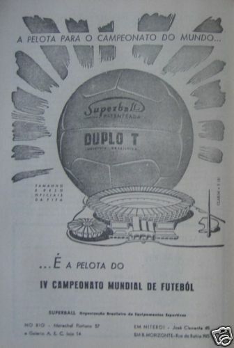 1950 BRAZIL SUPERBALL DUPLO T WORLD CUP BALL BRAZIL. BALL. ADIDAS