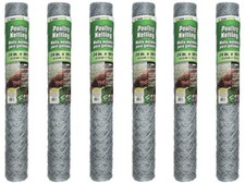 MAT 308474B 24" x 50' stóp 2" Siatka ocynkowana siatka dla drobiu Ogrodzenie - opakowanie 6 szt.