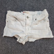 Levi's Girls Shorty Shorts Jean Classic Fit Stretch Girlfriend White 12 Regular