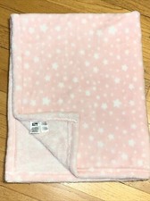 HB Hudson Baby White Stars Pink Baby Blanket