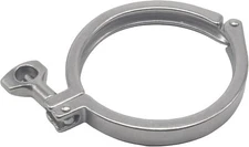 HFS(R) 4" Sanitary Tri Clamp, Single Pin Heavy Duty Tri Clover with Wing Nut