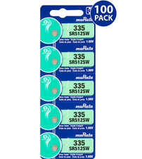 Murata 335 SR512SW 1.55 V Silver Oxide Battery 100 Count - Replaces Sony 335
