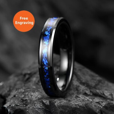 Versprechen Ring für Damen - Galaxy Hochzeit/Verlobung/Jubiläum Band für Sie 4 mm