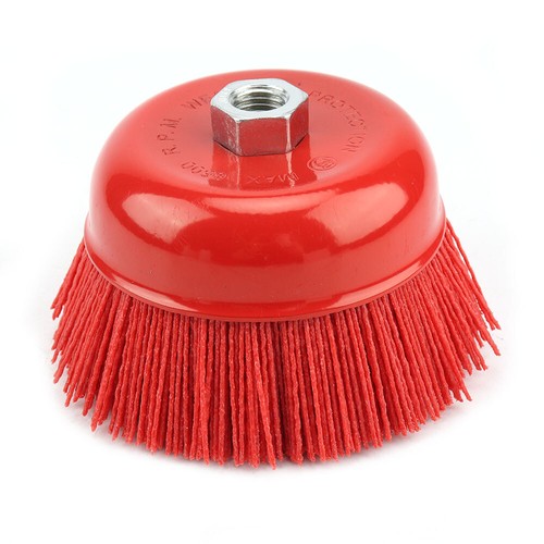 5inch Nylon Infused Abrasive Bristle Cup Brush Wheel Wire M14 For Angle