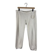 Abercrombie and fitch gray tan y2k sweatpants spellout bottom small