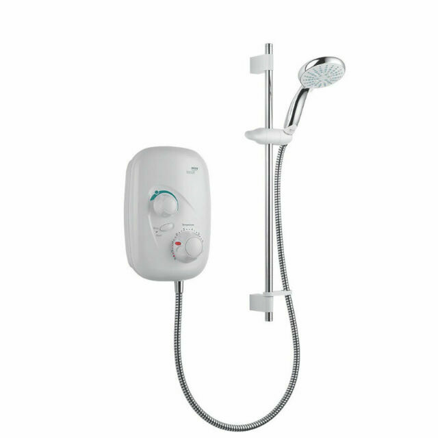 Mira Event XS Thermostatic Electric Power Shower White & Chrome 1.1532.400