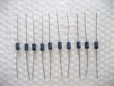 10 x NOS 85K Ohms Ultrohm 1/4 Watt Noninductive Wirewound Resistors