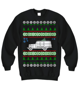 Toyota FJ45 Wagon Ugly Christmas Sweater Jumper fj 45 - Sweatshirt